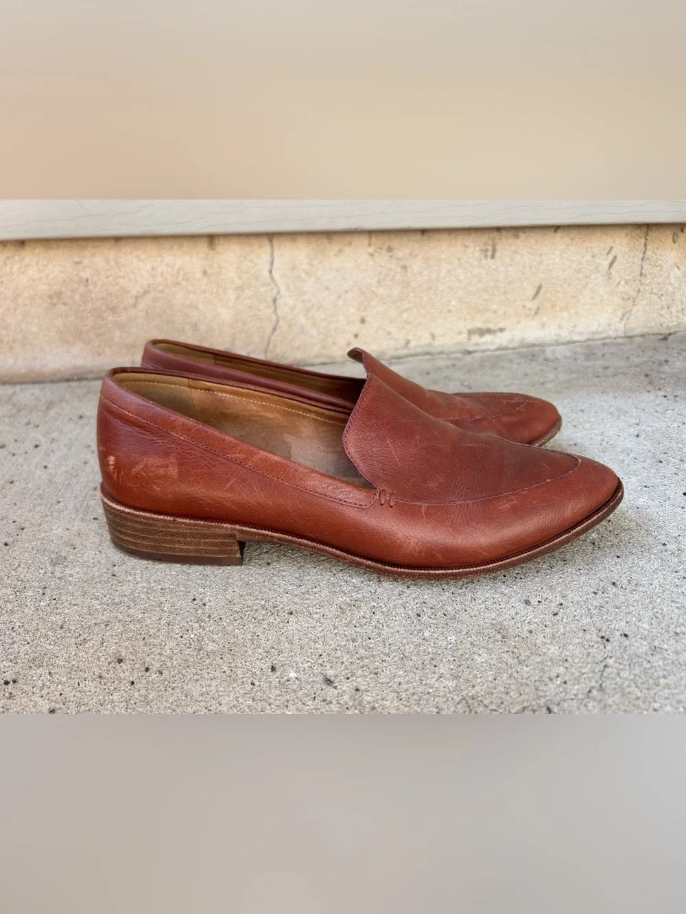 Madewell Women's Brown Leather Slip-On Loafers Size 8.5